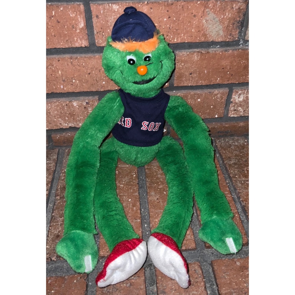 Boston Red Sox Wally the Green Monster Plush Mascot Velcro Hands Steven Smith